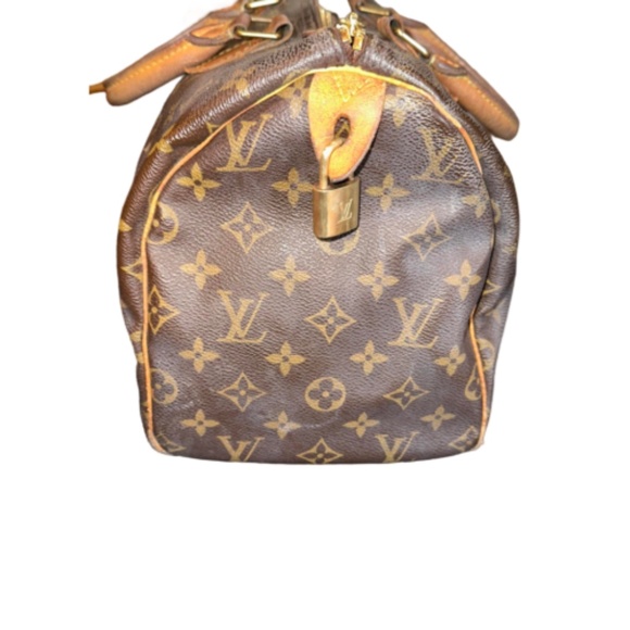 Louis Vuitton Vintage 2004 Brown Monogram Speedy 30 Canvas/Leather Bag - Picture 3 of 11